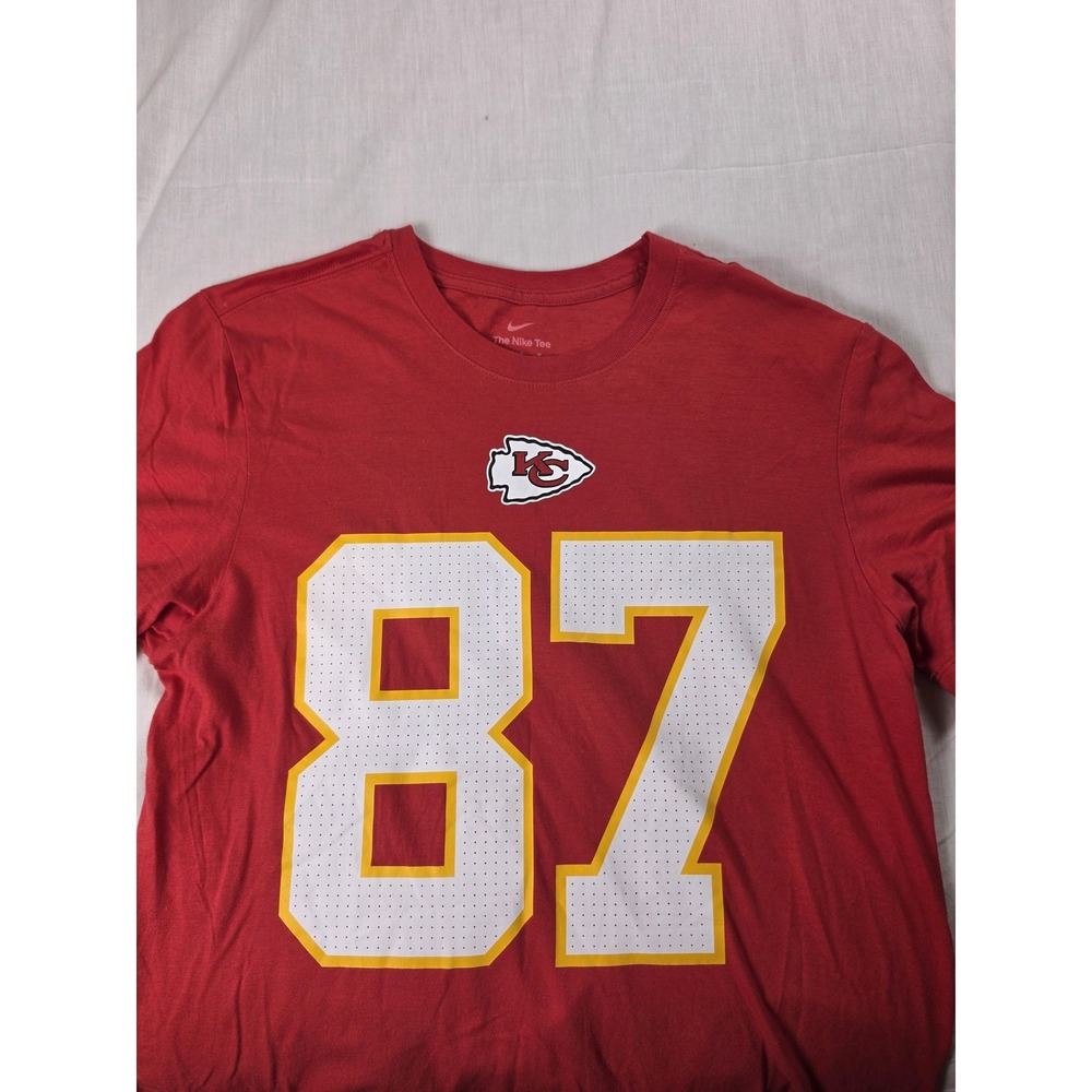 Kansas City Chiefs Shirt Mens Medium Red NFL Football Travis Kelce 87 Nike